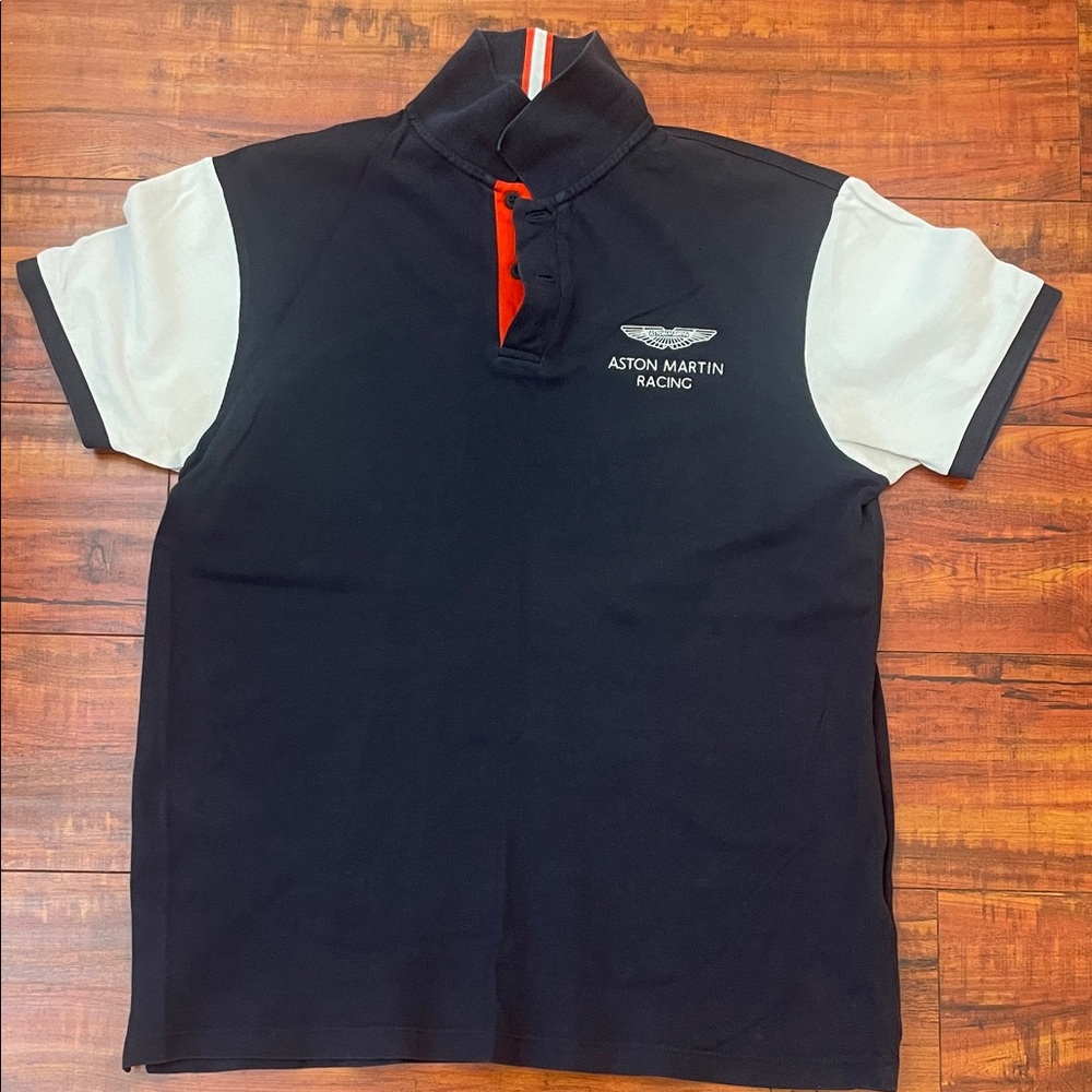 Hackett Aston Martin racing polo shirt medium